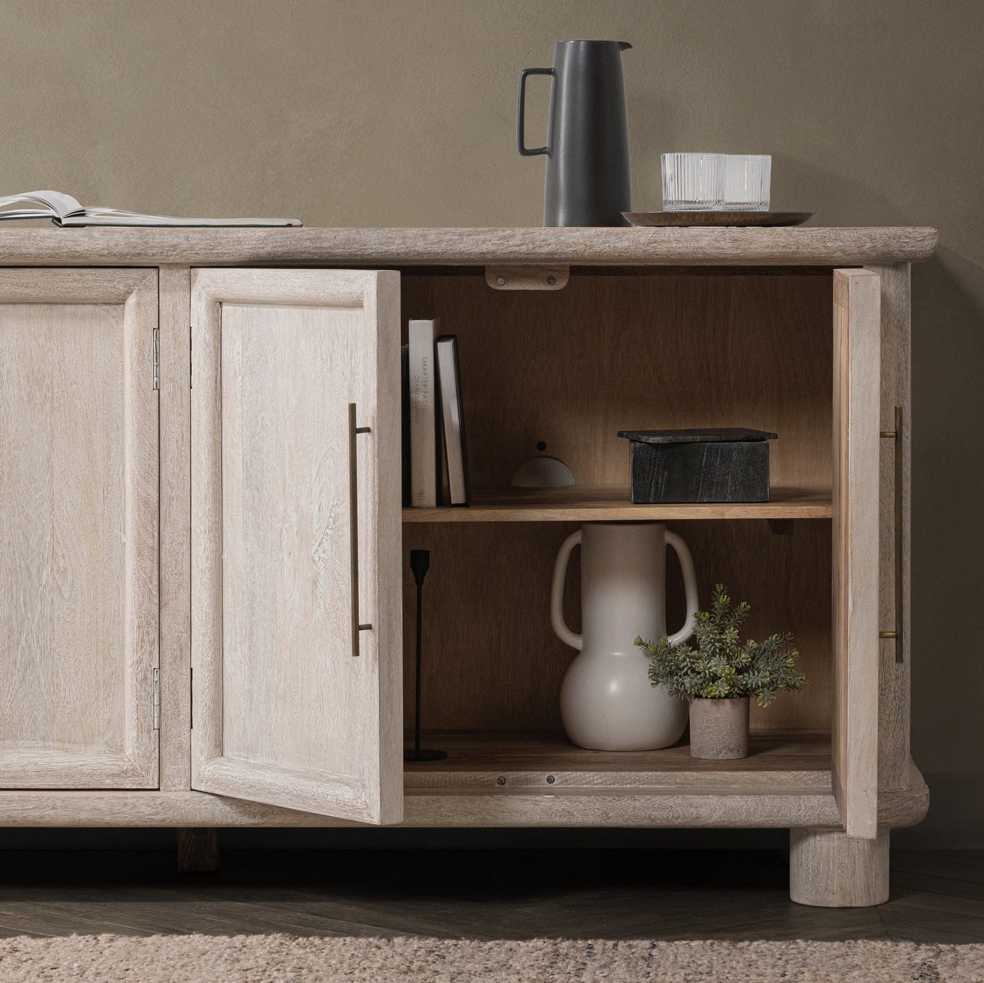 Mango Wood Buffets & Cabinet Beau 4Dr Buffet Collection