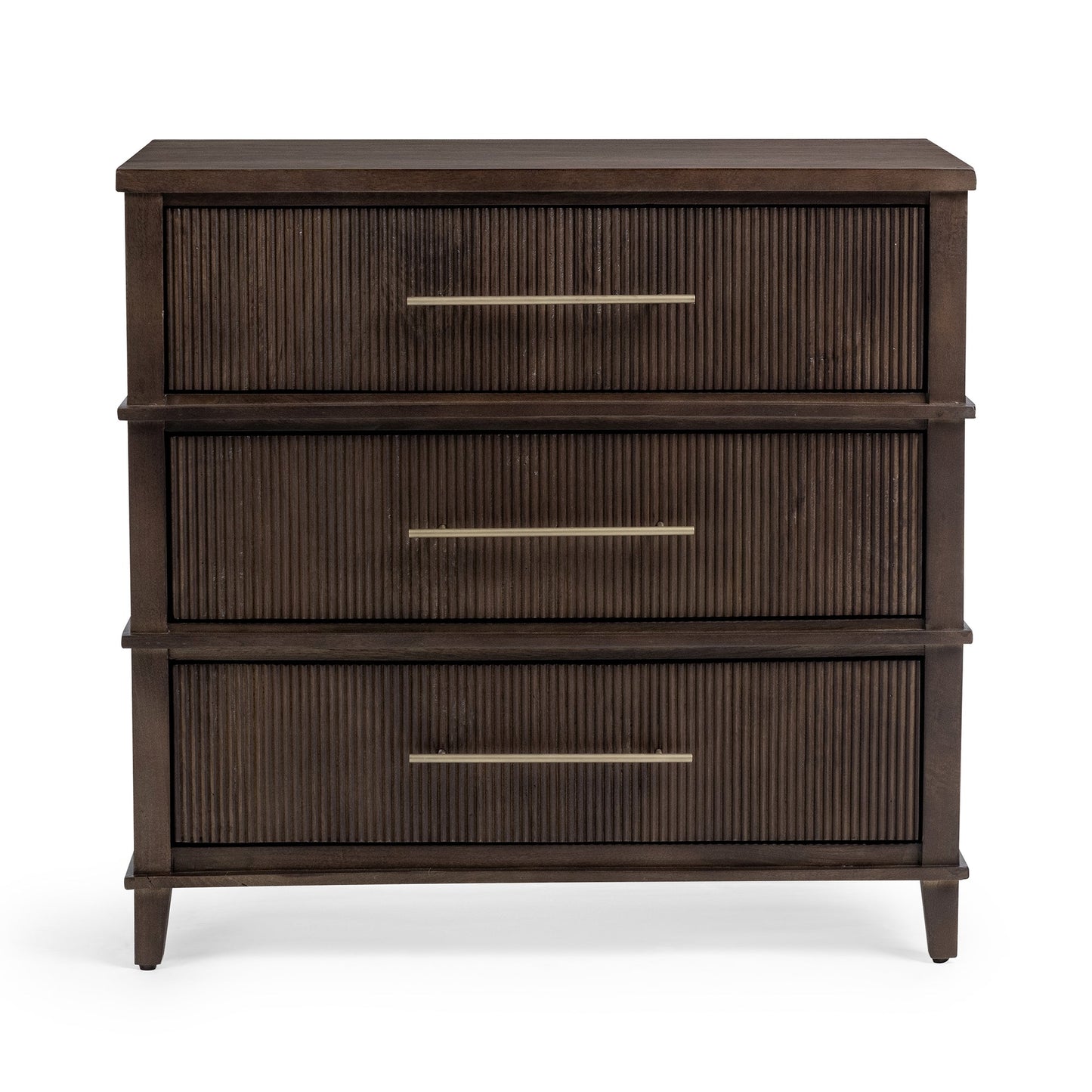 Auburn Walnut Mango Wood Chest Westlake Three-Drawer Chest Collection