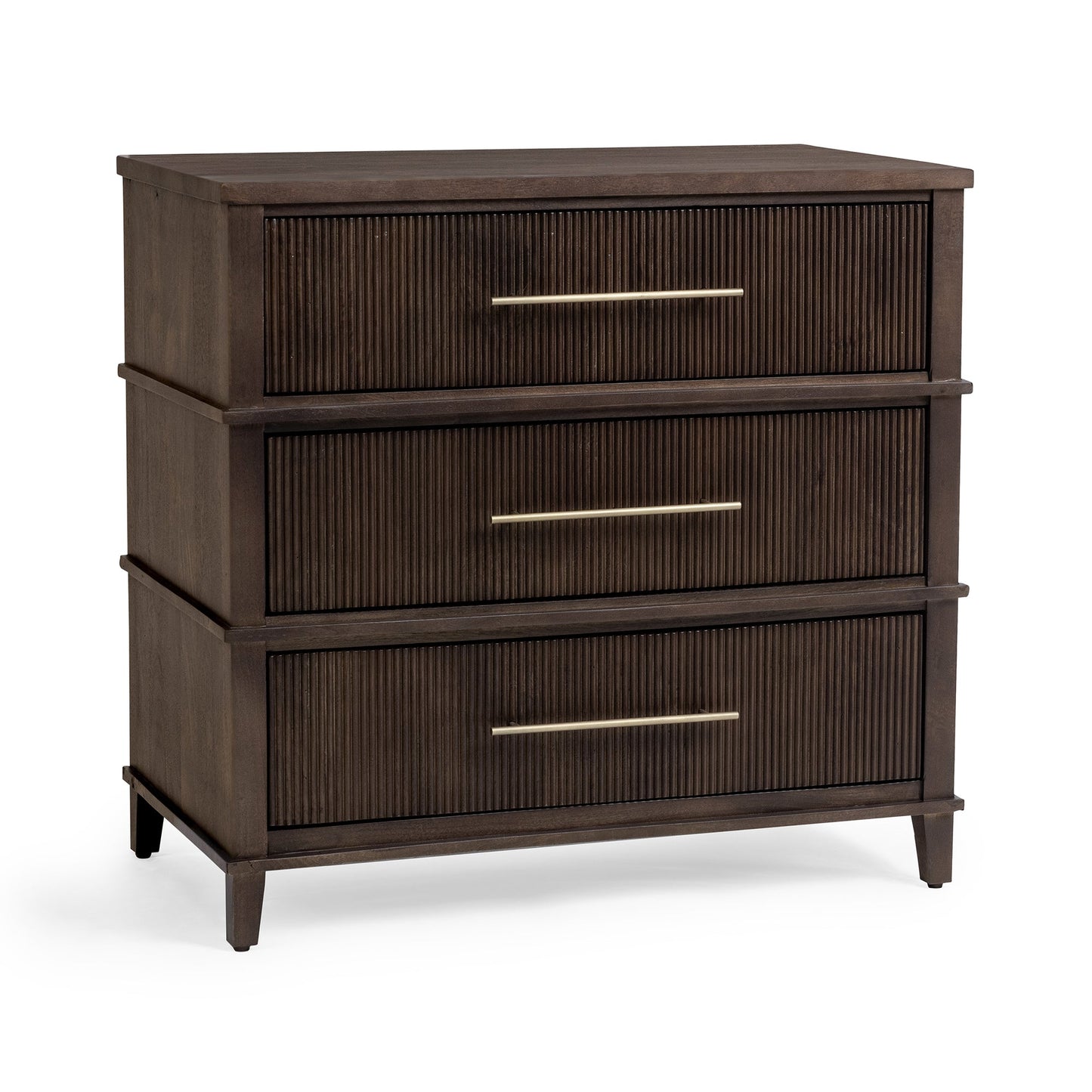 Auburn Walnut Mango Wood Chest Westlake Three-Drawer Chest Collection