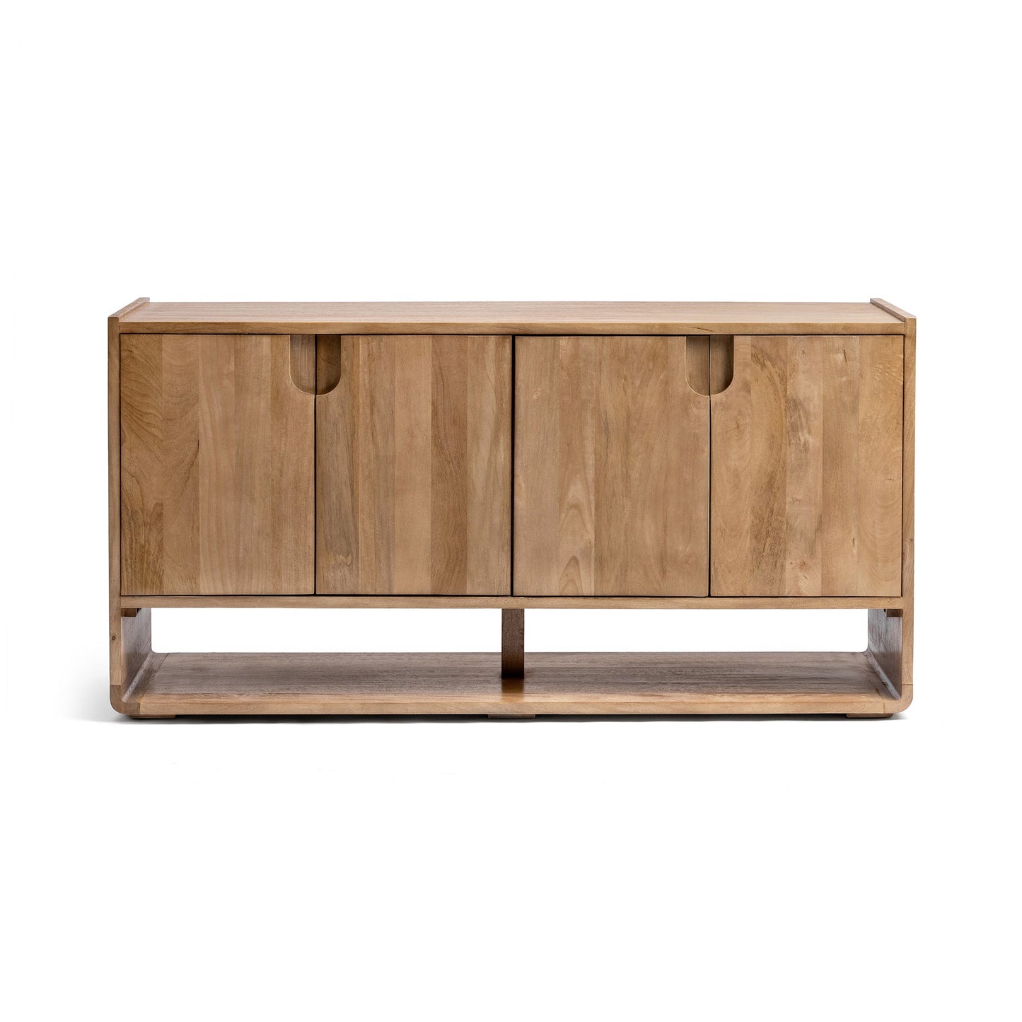 Natural Maple Mango Wood Buffets & Cabinet Laguna Four-Door Buffet Collection