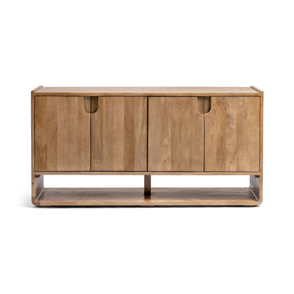 Natural Maple Mango Wood Buffets & Cabinet Laguna Four-Door Buffet Collection