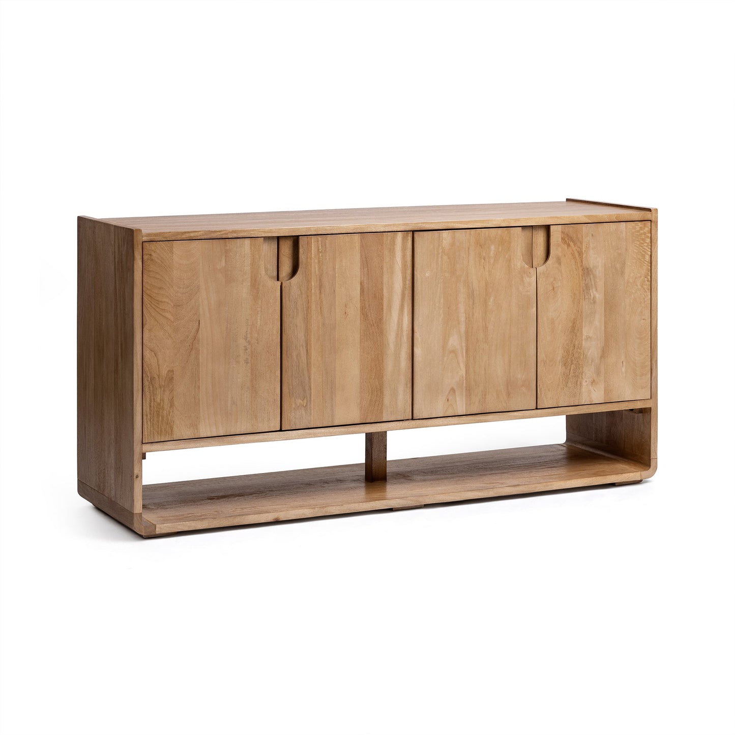 Natural Maple Mango Wood Buffets & Cabinet Laguna Four-Door Buffet Collection