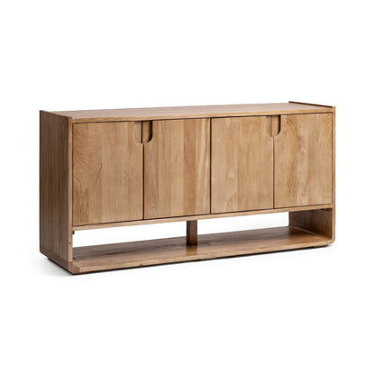 Natural Maple Mango Wood Buffets & Cabinet Laguna Four-Door Buffet Collection