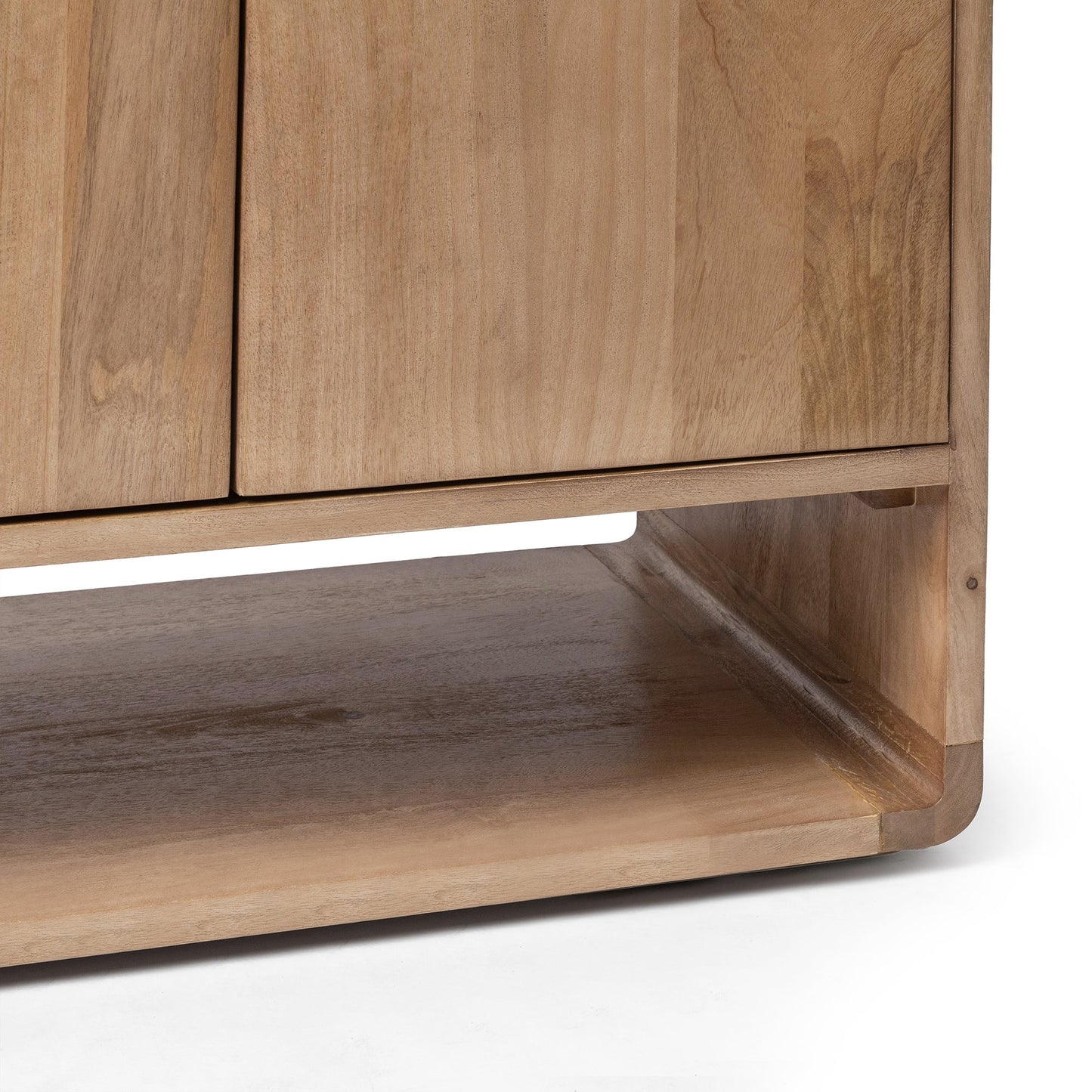 Natural Maple Mango Wood Buffets & Cabinet Laguna Four-Door Buffet Collection