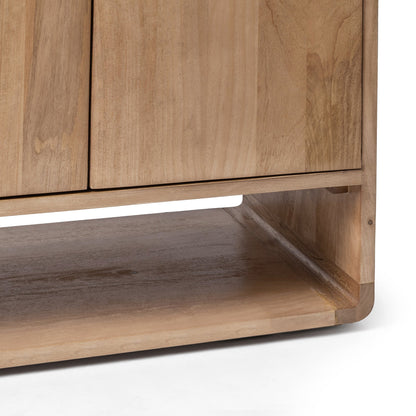 Natural Maple Mango Wood Buffets & Cabinet Laguna Four-Door Buffet Collection