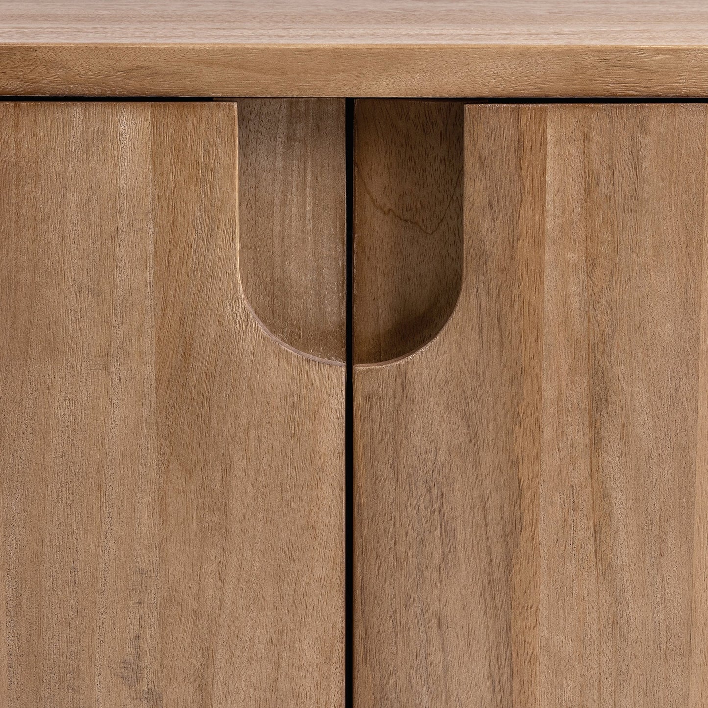 Natural Maple Mango Wood Buffets & Cabinet Laguna Four-Door Buffet Collection