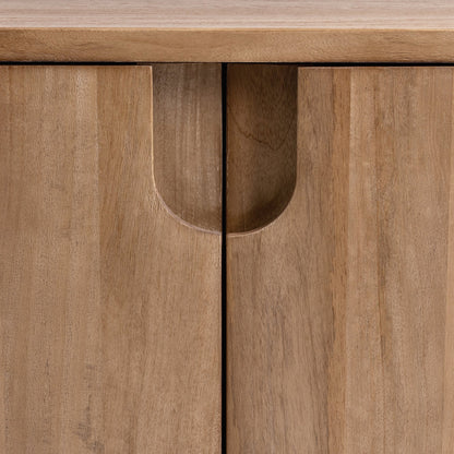 Natural Maple Mango Wood Buffets & Cabinet Laguna Four-Door Buffet Collection