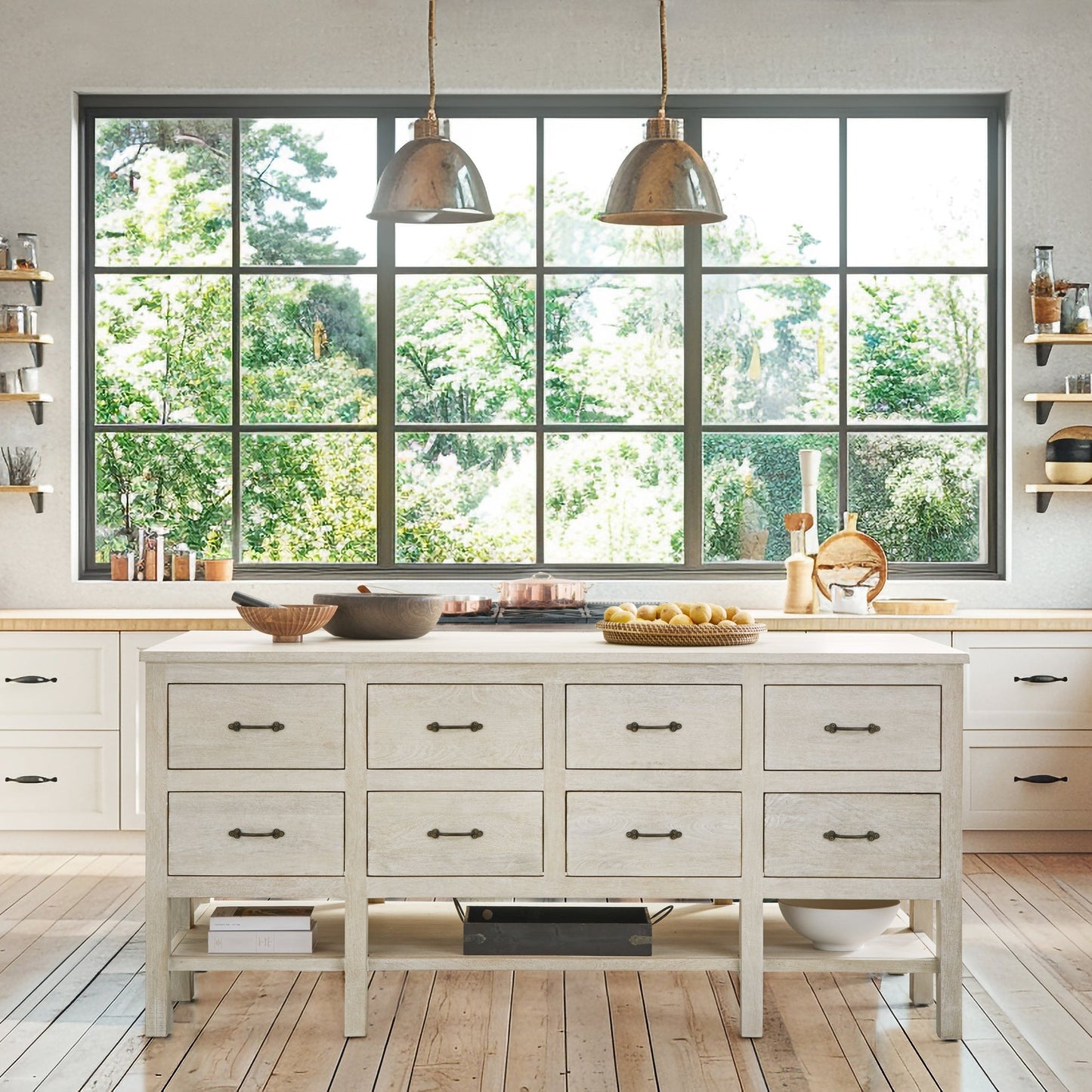 Creamwood Mango Wood Buffets & Cabinet Workstation Cabinet Collection