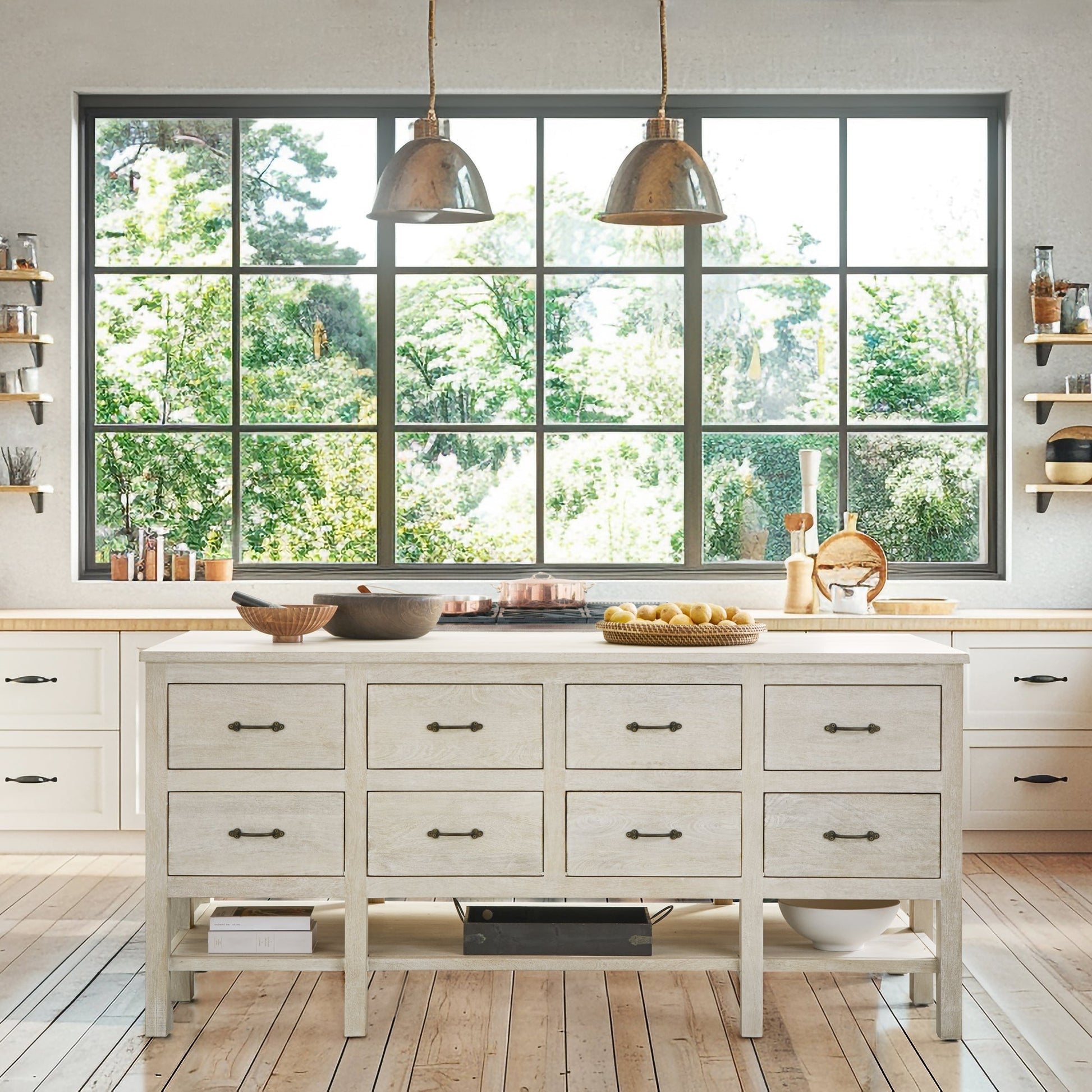 Creamwood Mango Wood Buffets & Cabinet Workstation Cabinet Collection