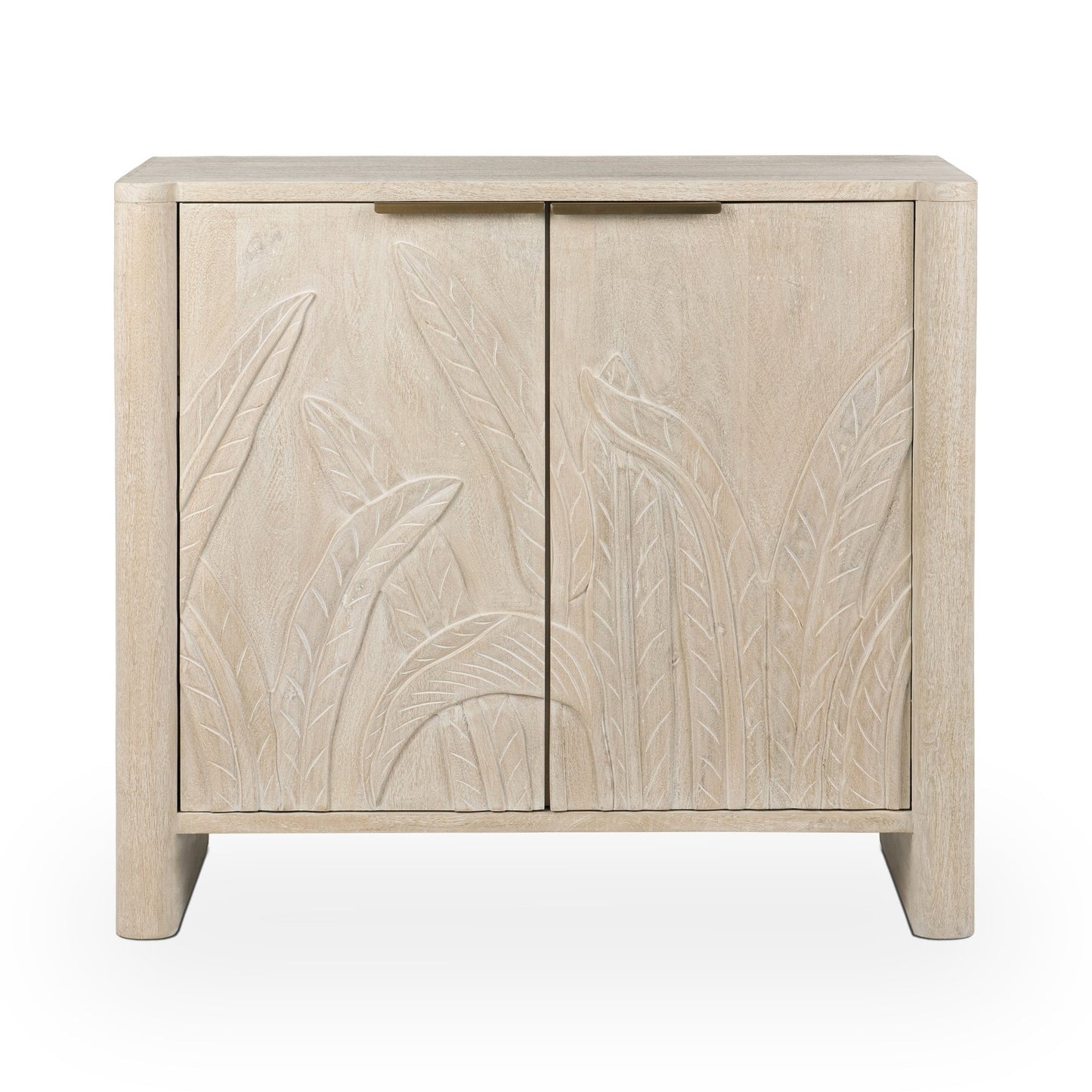 Cream Mango Wood Buffets & Cabinet Ledro Two-Door Cabinet Collection