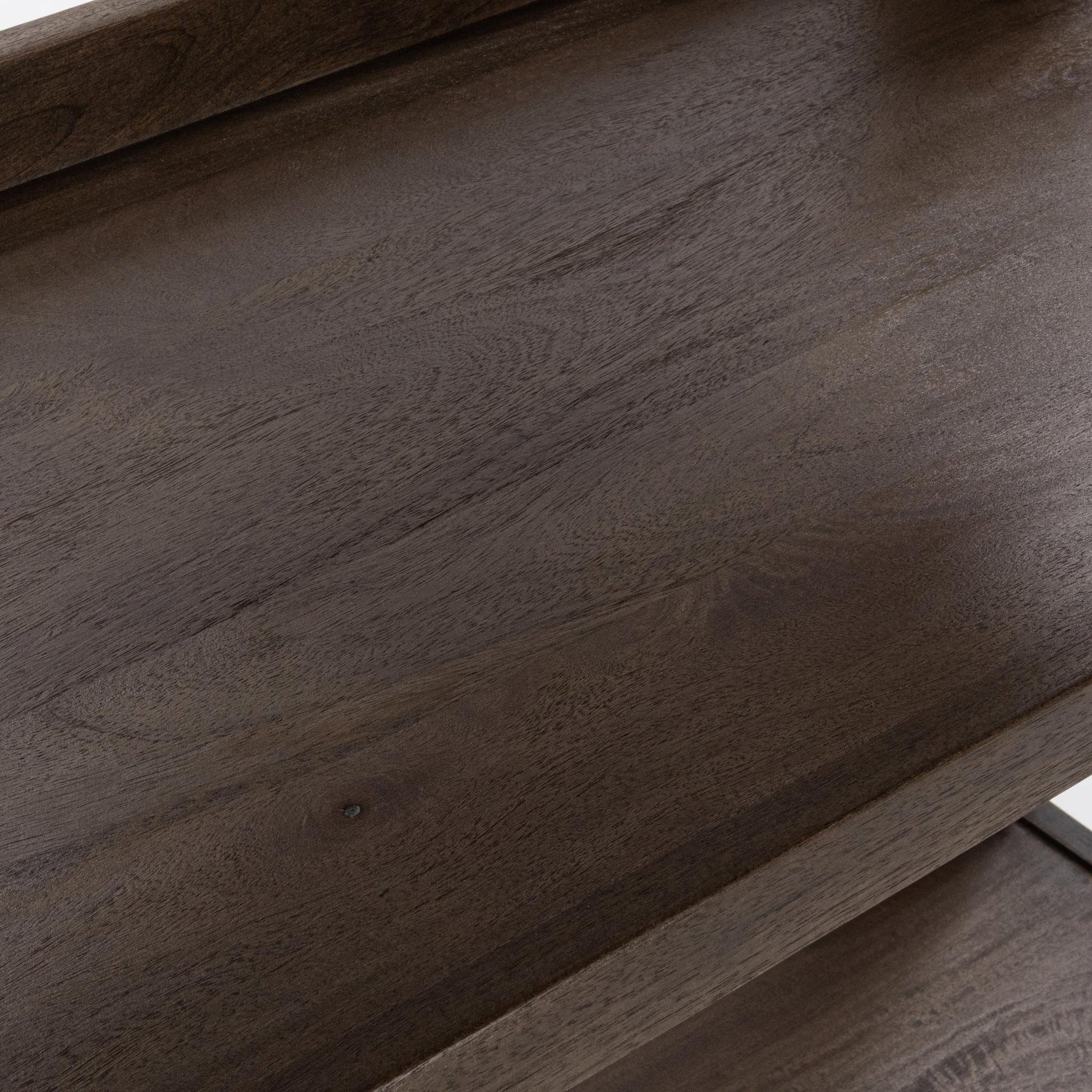 Cocoa Brown Mango Wood Bookcase Marine Bookshelf Collection