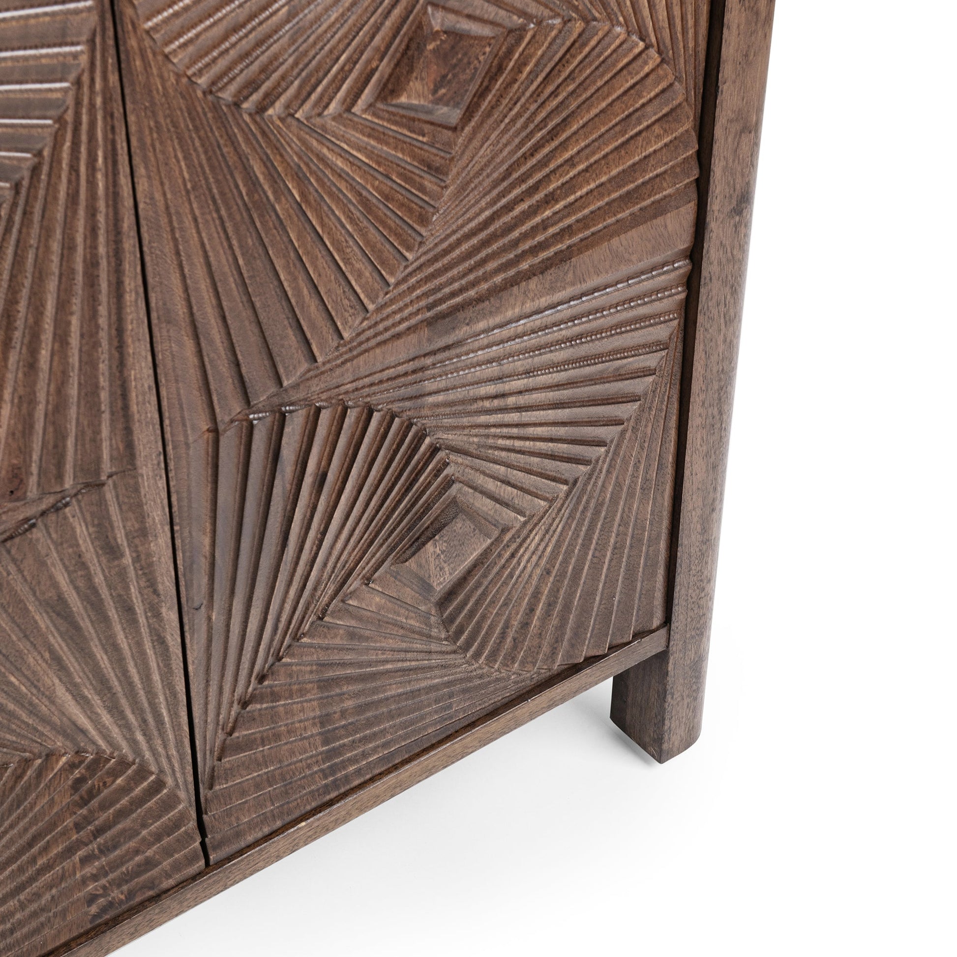 Kona Brown Mango Wood Buffets & Cabinet Lina Four-Door Cabinet Collection