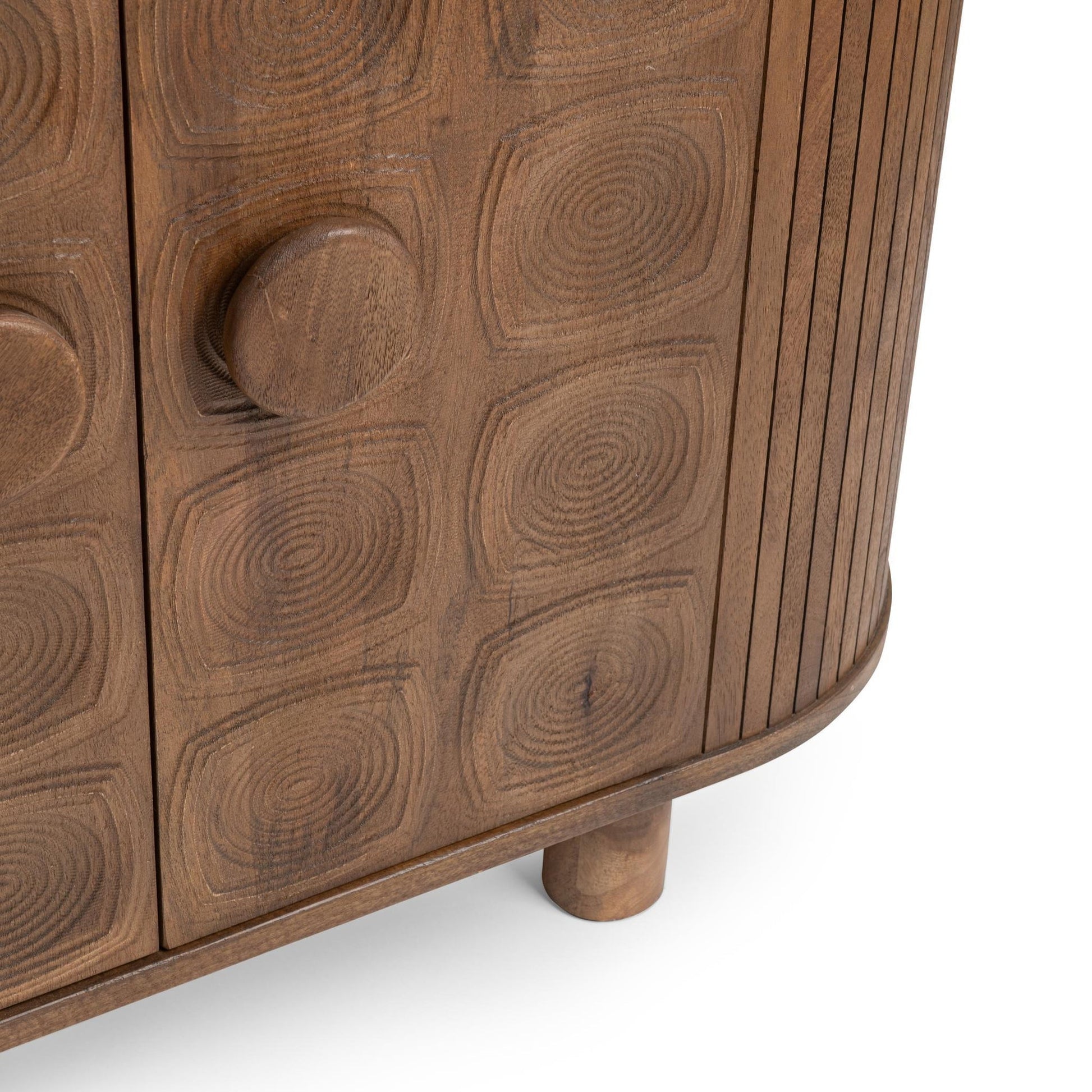 Artisan Brown Mango Wood Buffets & Cabinet Lyle Four-Door Cabinet Collection
