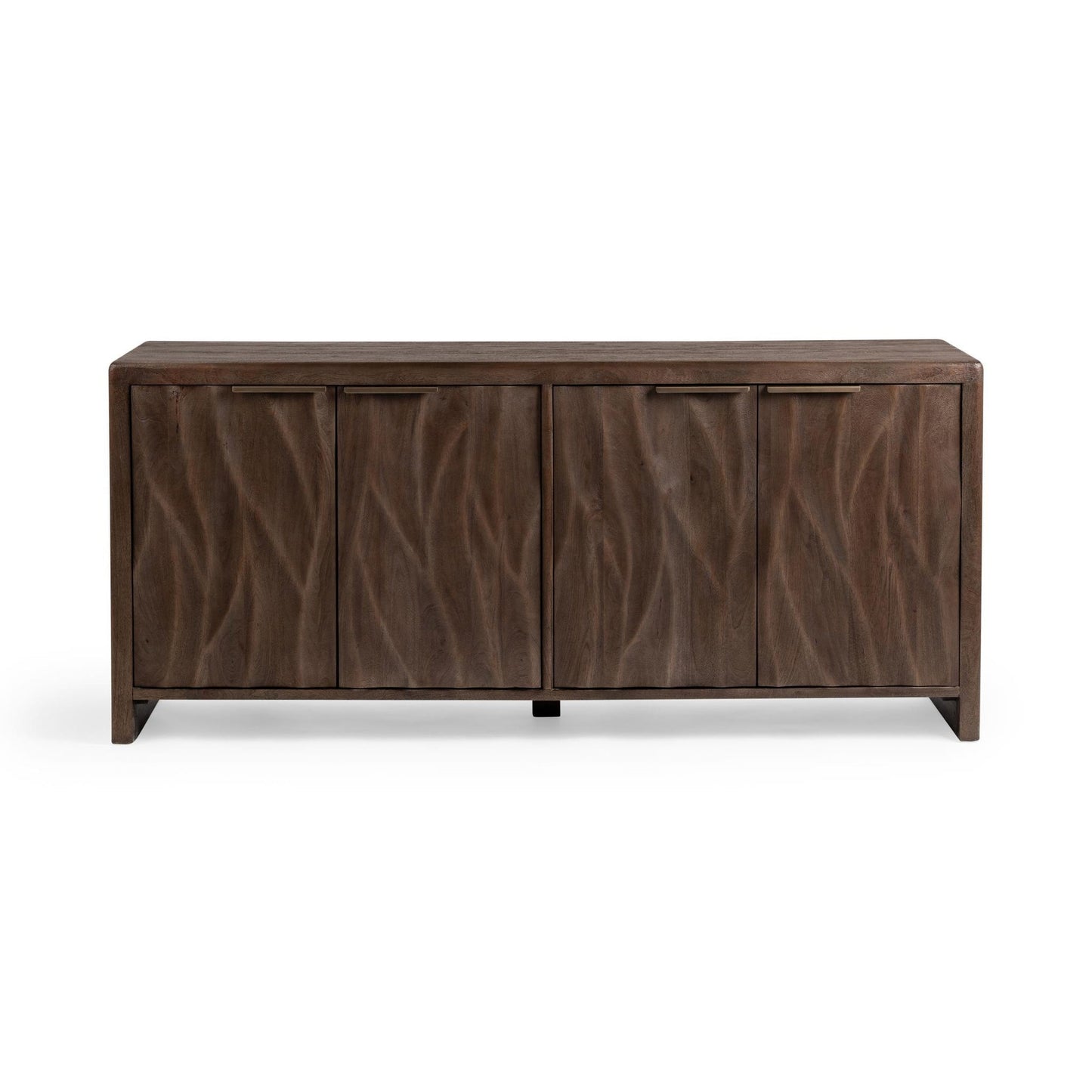 Tundra Brown Mango Wood Buffets & Cabinet Braxton Four-Door Cabinet Collection