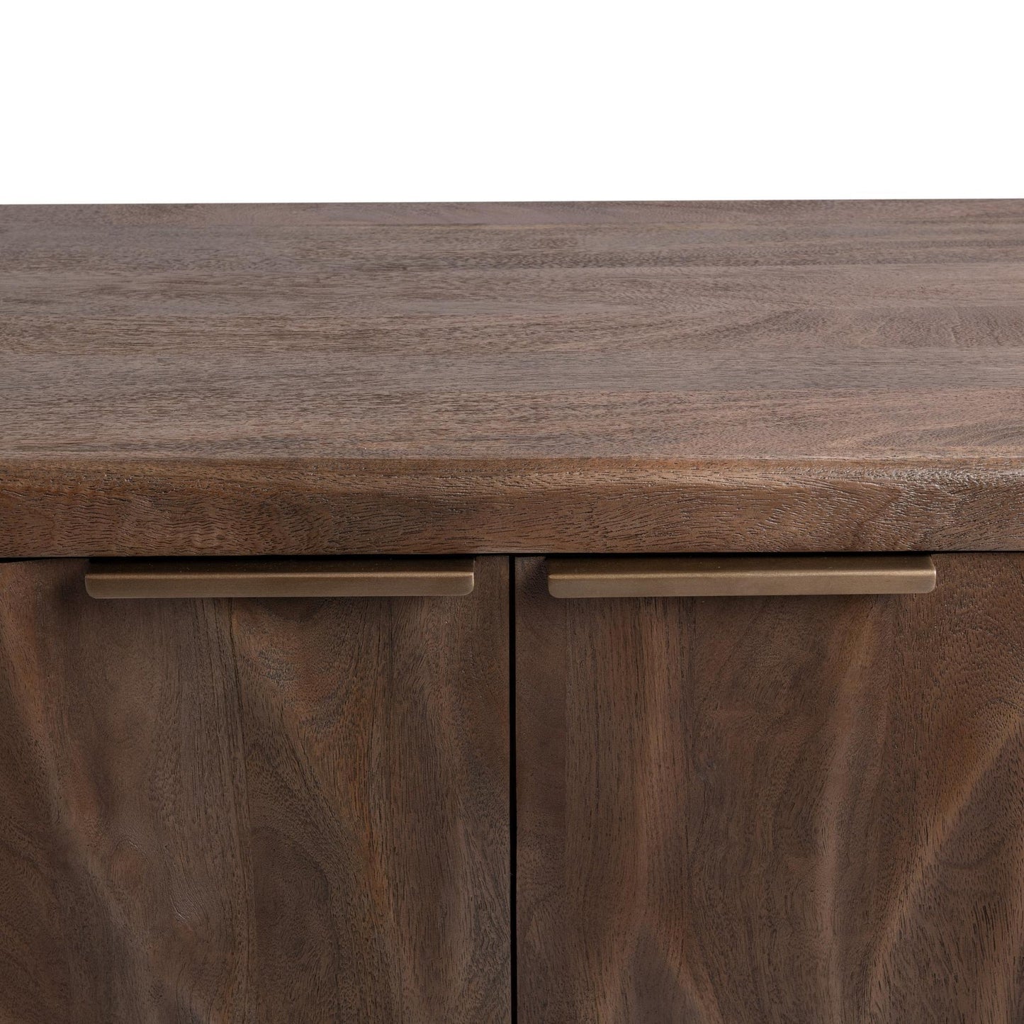 Tundra Brown Mango Wood Buffets & Cabinet Braxton Four-Door Cabinet Collection