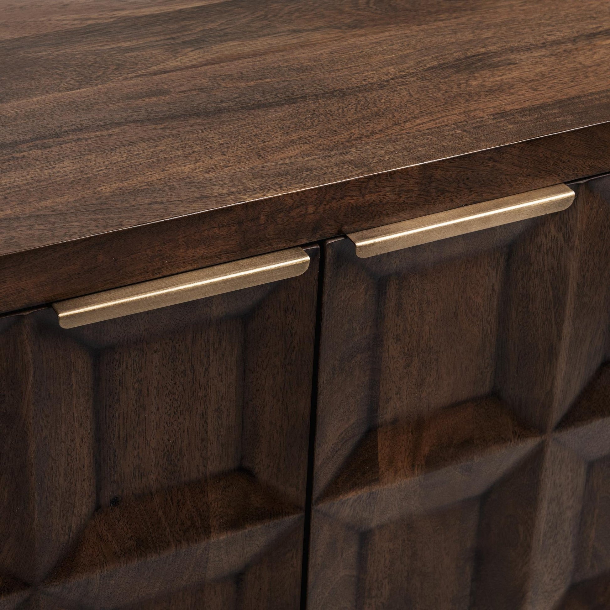 Tundra Brown Mango Wood Buffets & Cabinet Costa Four-Door Cabinet Collection