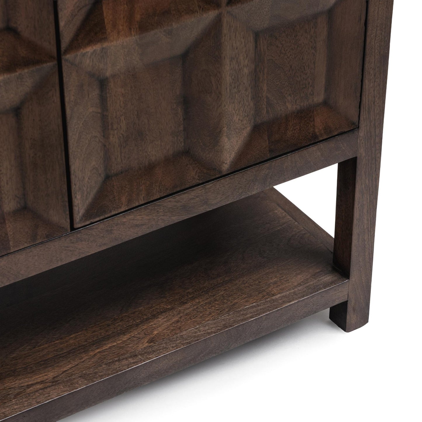 Tundra Brown Mango Wood Buffets & Cabinet Costa Four-Door Cabinet Collection