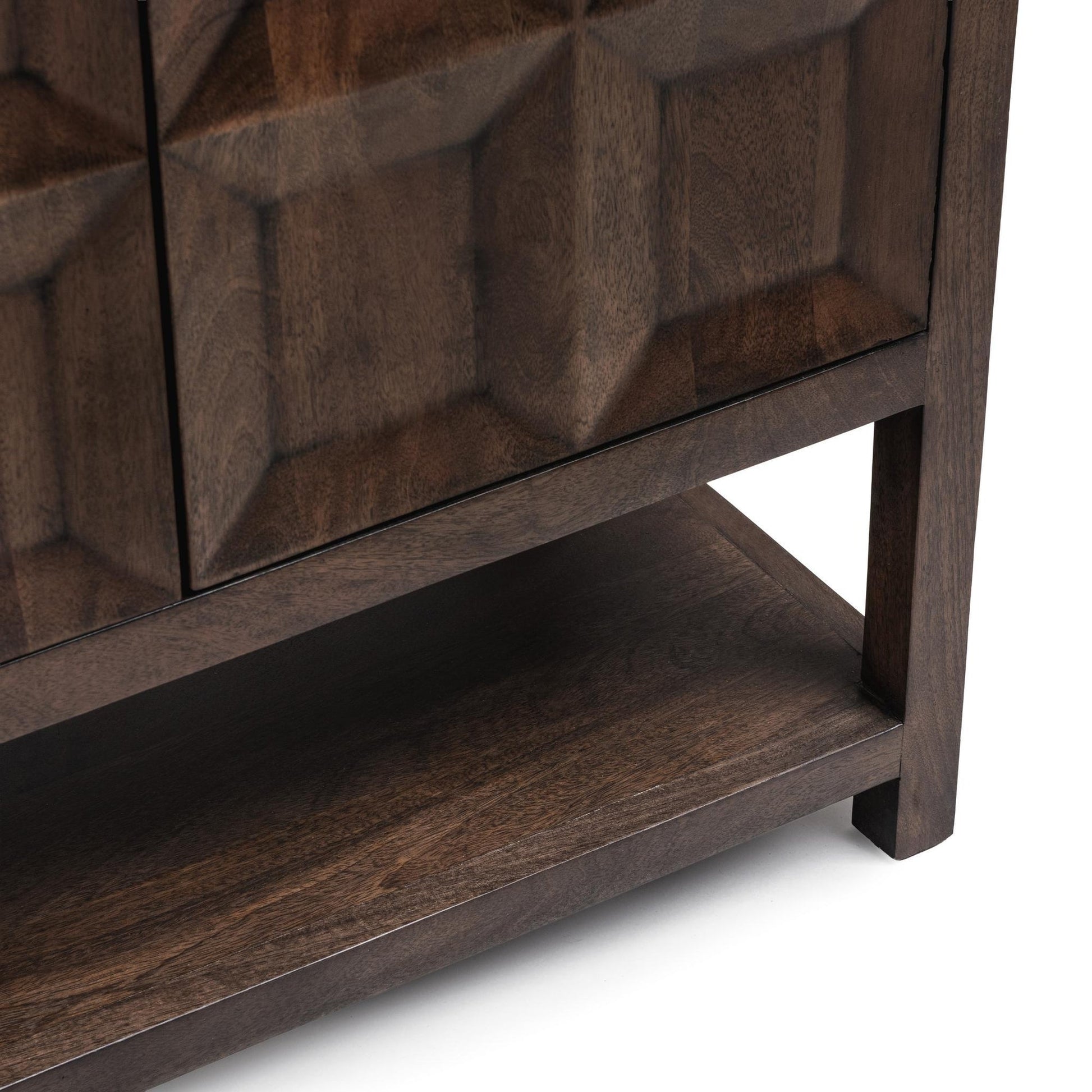 Tundra Brown Mango Wood Buffets & Cabinet Costa Four-Door Cabinet Collection