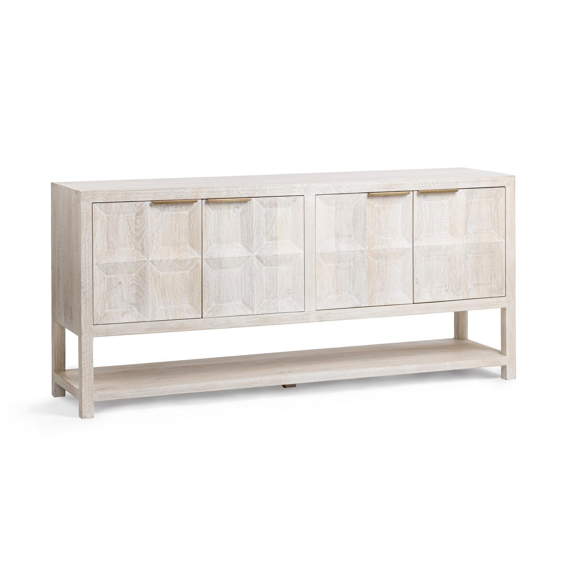 Cream Mango Wood Buffets & Cabinet Costa Four-Door Cabinet Collection