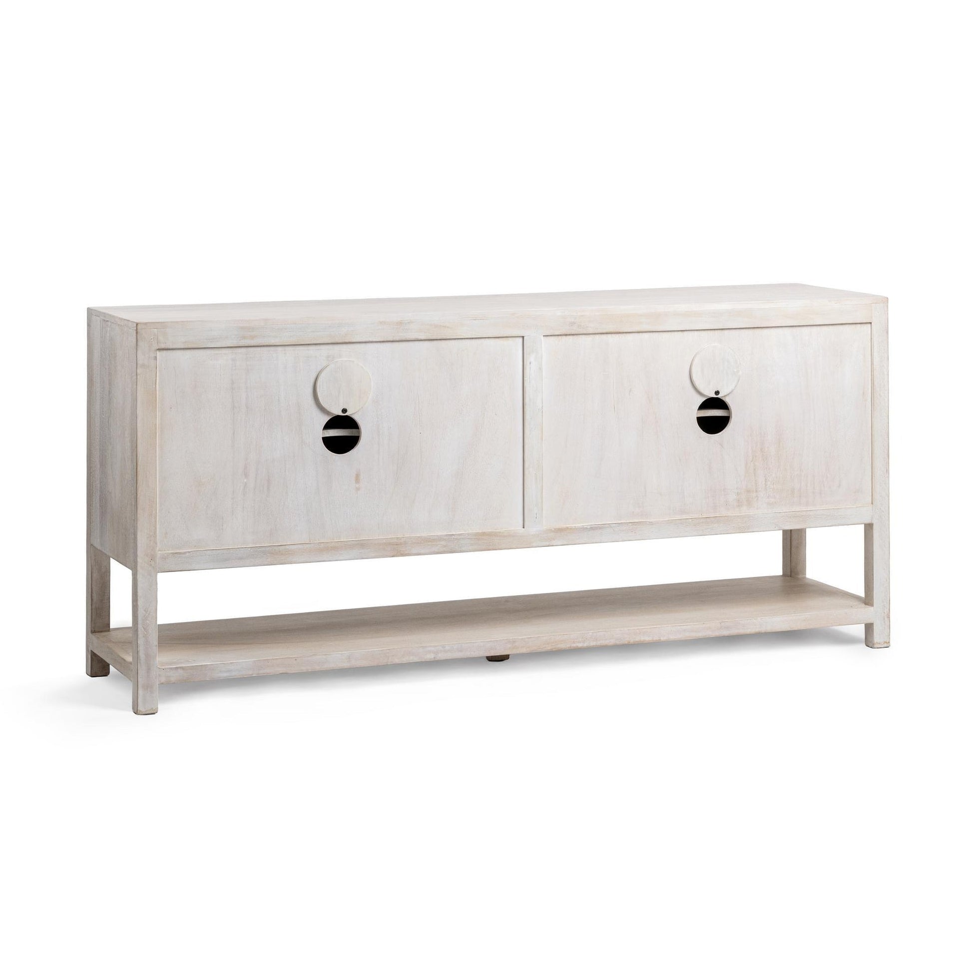 Cream Mango Wood Buffets & Cabinet Costa Four-Door Cabinet Collection