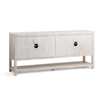 Cream Mango Wood Buffets & Cabinet Costa Four-Door Cabinet Collection