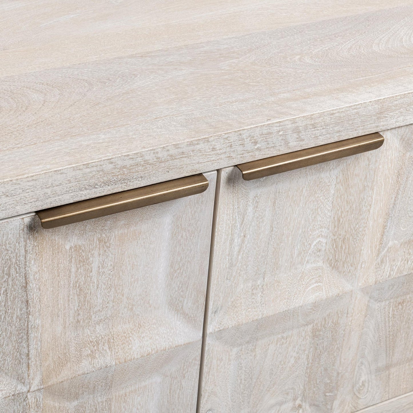 Cream Mango Wood Buffets & Cabinet Costa Four-Door Cabinet Collection