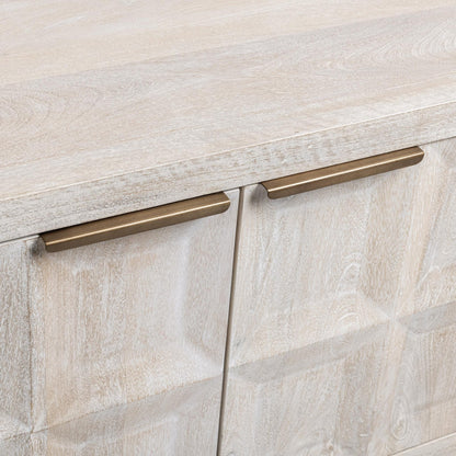Cream Mango Wood Buffets & Cabinet Costa Four-Door Cabinet Collection