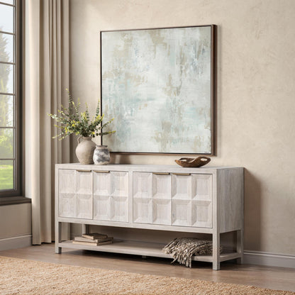 Cream Mango Wood Buffets & Cabinet Costa Four-Door Cabinet Collection