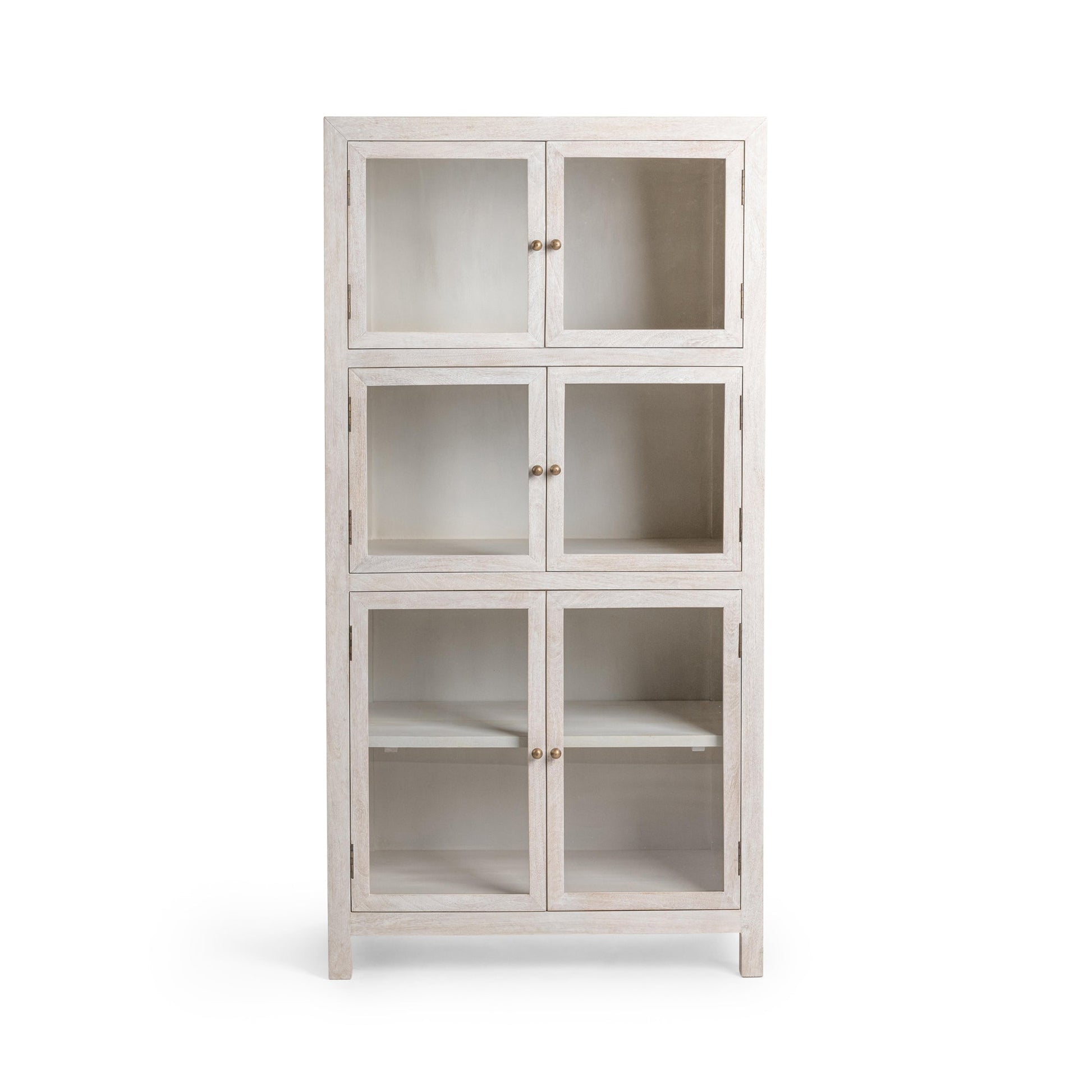 Creamwood Mango Wood Display Cabinet Hera Display Cabinet Collection