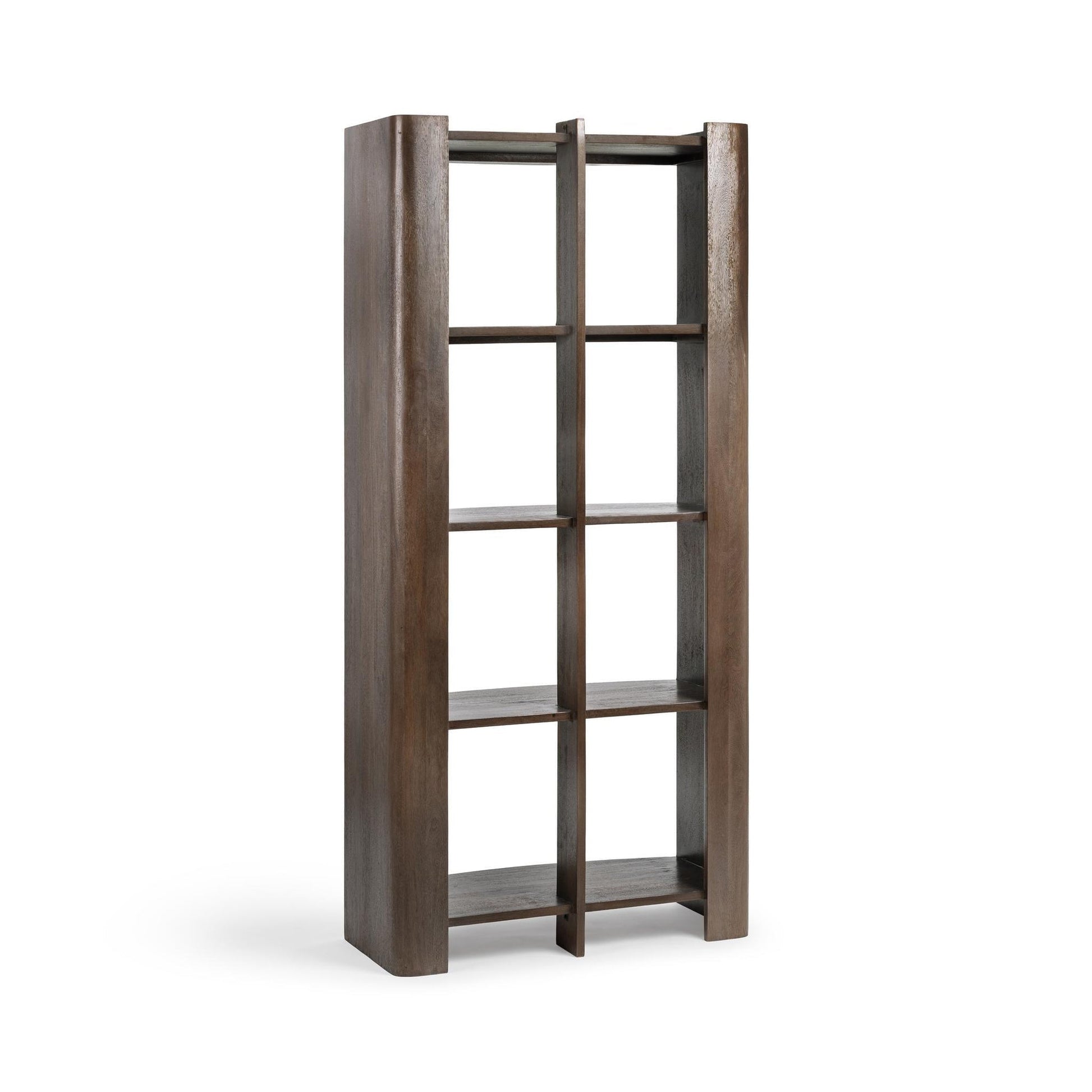 Cocoa Brown Mango Wood Bookcase Kyra Bookshelf Collection