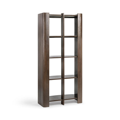 Cocoa Brown Mango Wood Bookcase Kyra Bookshelf Collection
