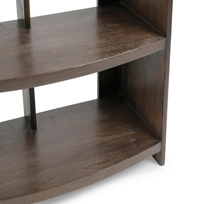 Cocoa Brown Mango Wood Bookcase Kyra Bookshelf Collection
