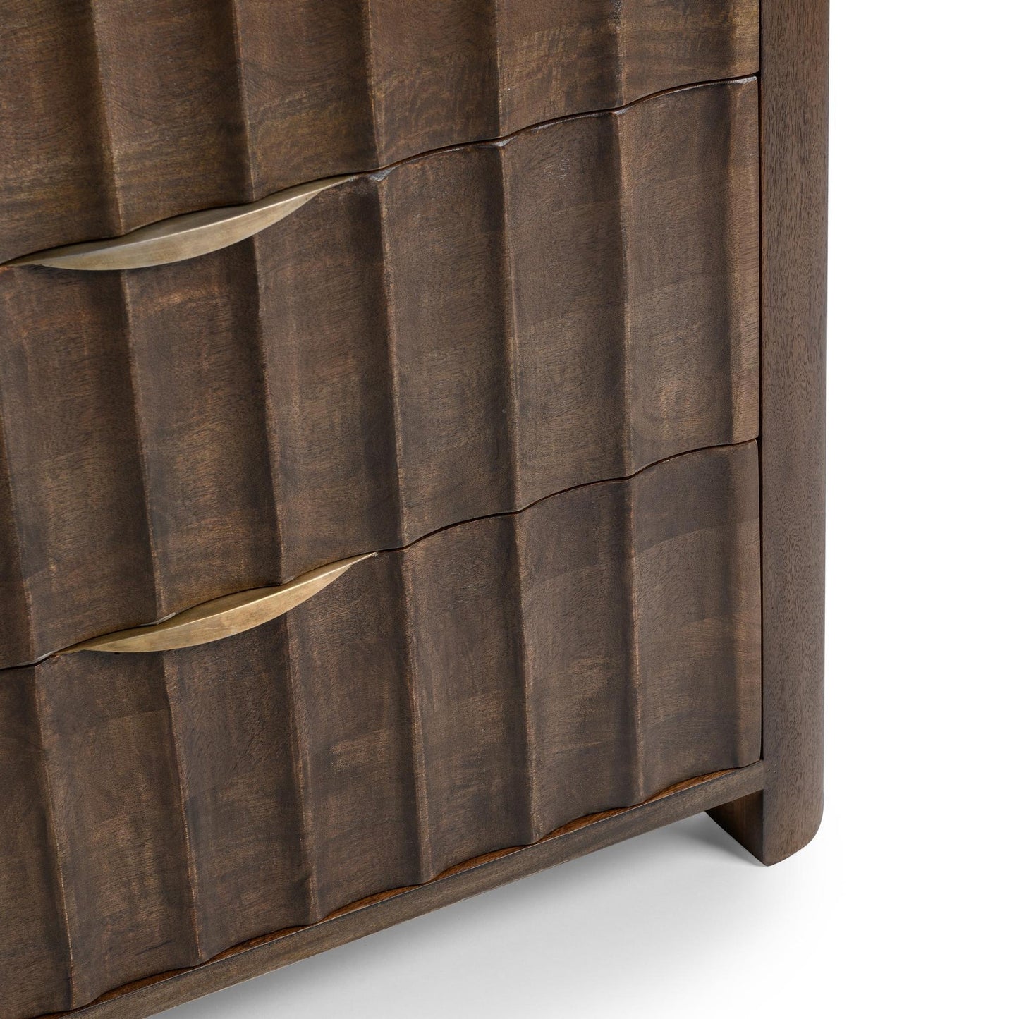 Cocoa Brown Mango Wood Dresser Baylee Six-Drawer Dresser Collection