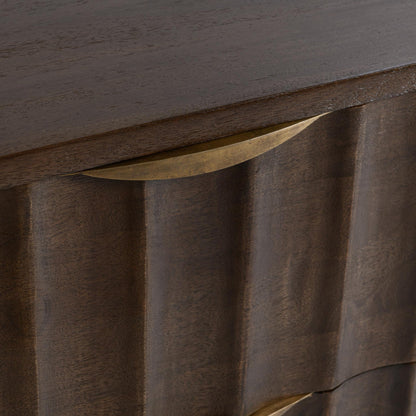 Cocoa Brown Mango Wood Dresser Baylee Six-Drawer Dresser Collection