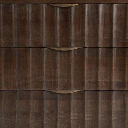 Cocoa Brown Mango Wood Dresser Baylee Six-Drawer Dresser Collection
