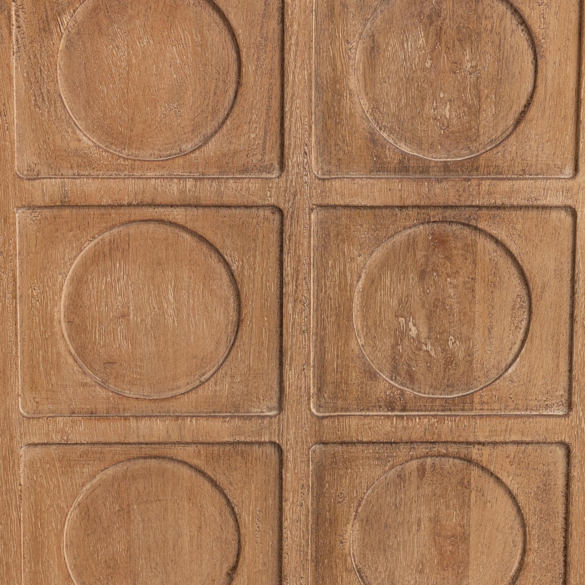 Sandy Taupe Mango Wood Buffets & Cabinet Cleveland Four-Door Cabinet Collection