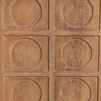 Sandy Taupe Mango Wood Buffets & Cabinet Cleveland Four-Door Cabinet Collection