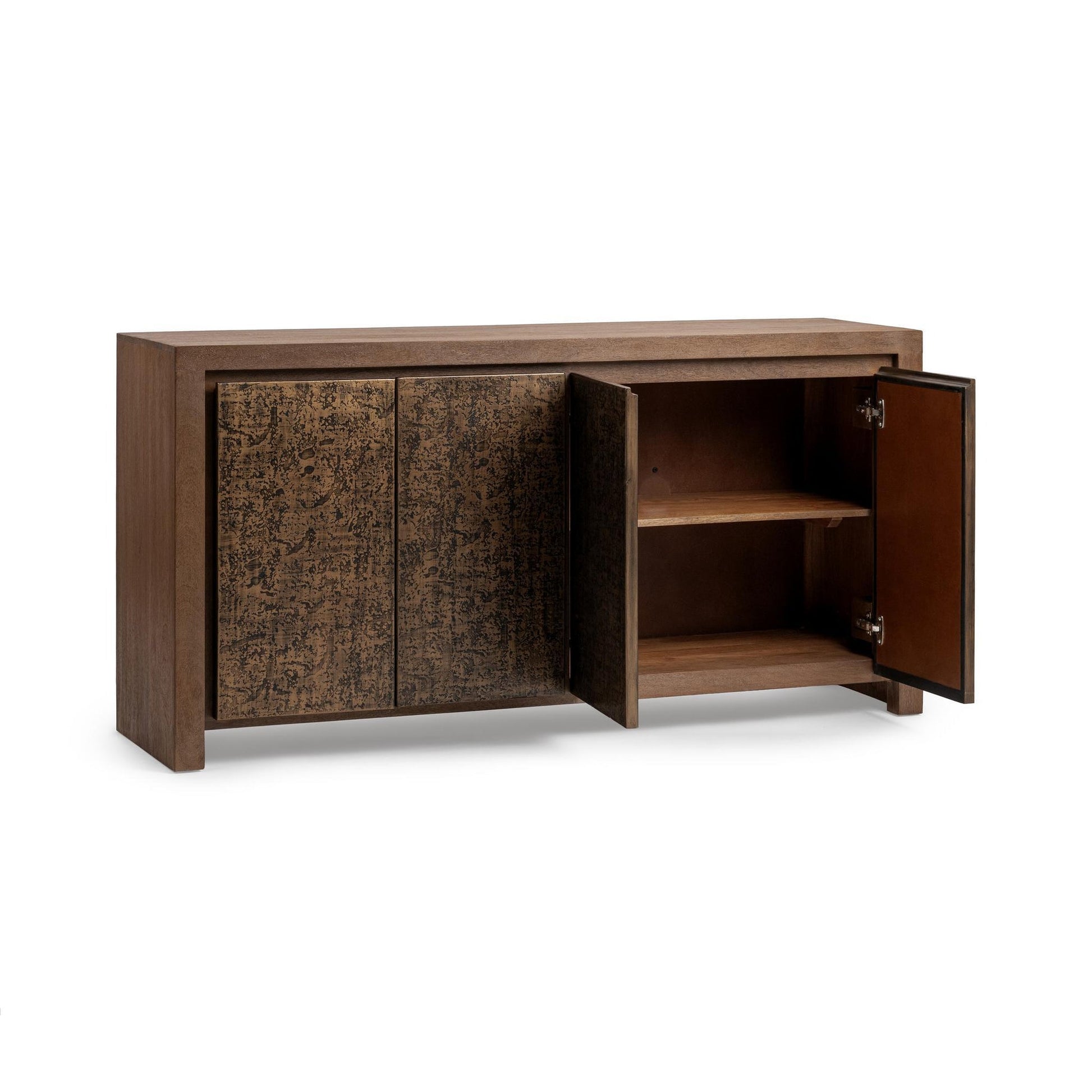 Toasted Chestnut Mango Wood Buffets & Cabinet Glendale Four-Door Buffet Collection