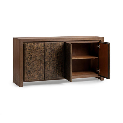 Toasted Chestnut Mango Wood Buffets & Cabinet Glendale Four-Door Buffet Collection