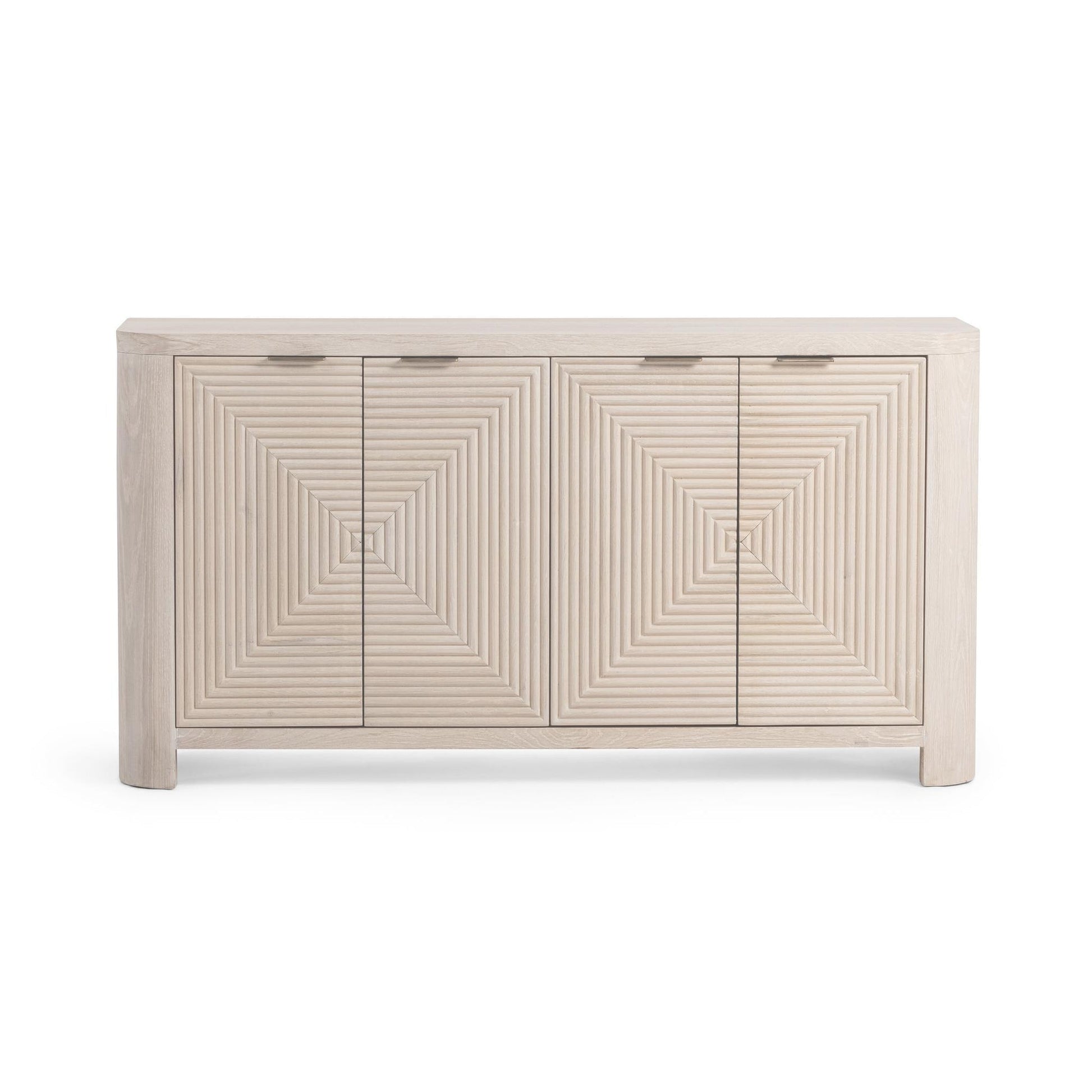 Vanilla Grove Oak Veneer Buffets & Cabinet Elina Four-Door Cabinet Collection