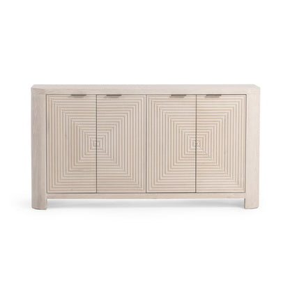 Vanilla Grove Oak Veneer Buffets & Cabinet Elina Four-Door Cabinet Collection