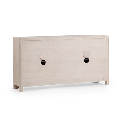Vanilla Grove Oak Veneer Buffets & Cabinet Elina Four-Door Cabinet Collection