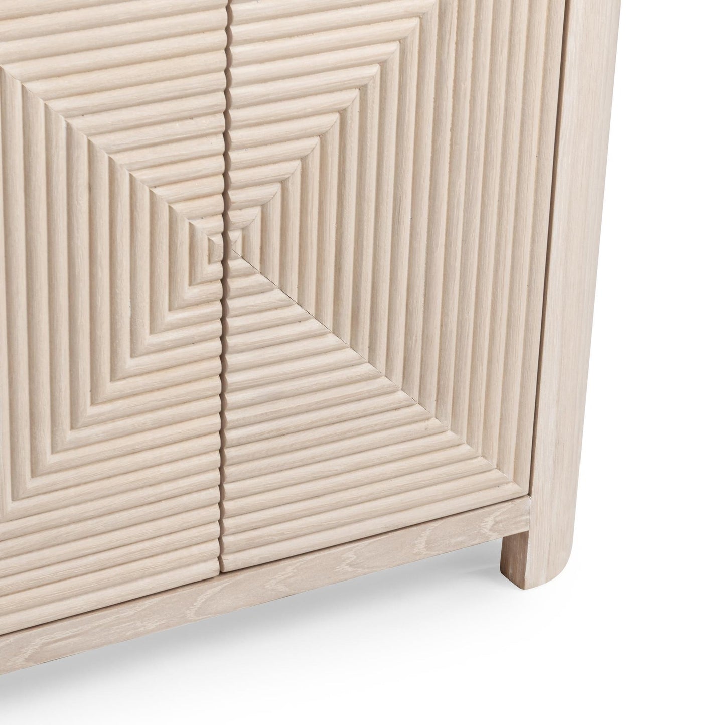 Vanilla Grove Oak Veneer Buffets & Cabinet Elina Four-Door Cabinet Collection