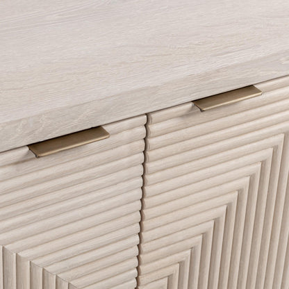 Vanilla Grove Oak Veneer Buffets & Cabinet Elina Four-Door Cabinet Collection