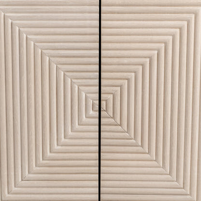 Vanilla Grove Oak Veneer Buffets & Cabinet Elina Four-Door Cabinet Collection