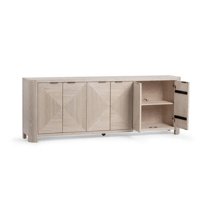Vanilla Grove Oak Veneer Buffets & Cabinet Elina Six-Door Cabinet Collection