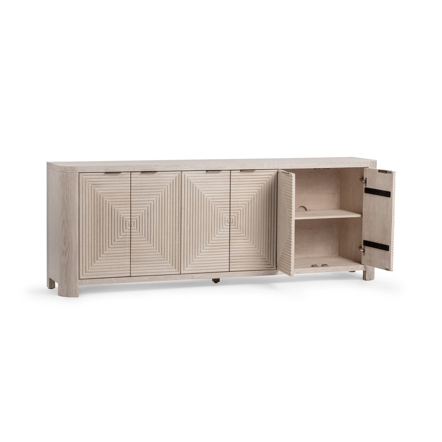 Vanilla Grove Oak Veneer Buffets & Cabinet Elina Six-Door Cabinet Collection