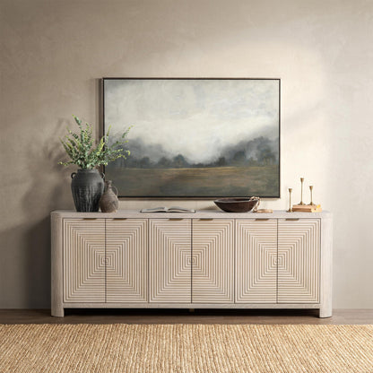 Vanilla Grove Oak Veneer Buffets & Cabinet Elina Six-Door Cabinet Collection