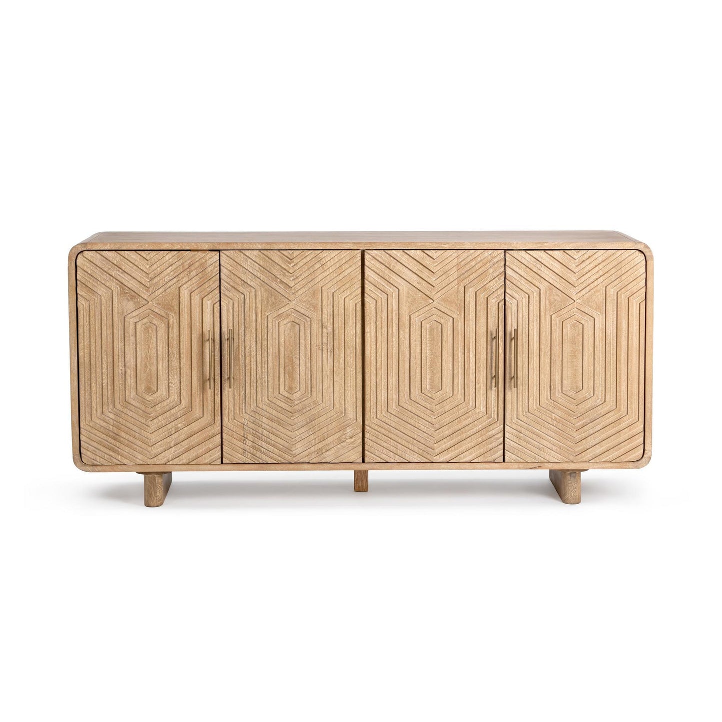 Dune Clay Mango Wood Buffets & Cabinet Holmes Four-Door Buffet Collection