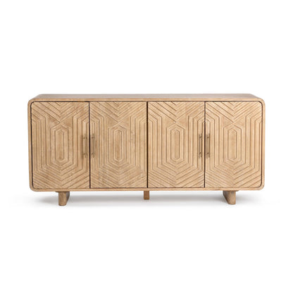 Dune Clay Mango Wood Buffets & Cabinet Holmes Four-Door Buffet Collection